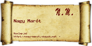 Nagy Marót névjegykártya